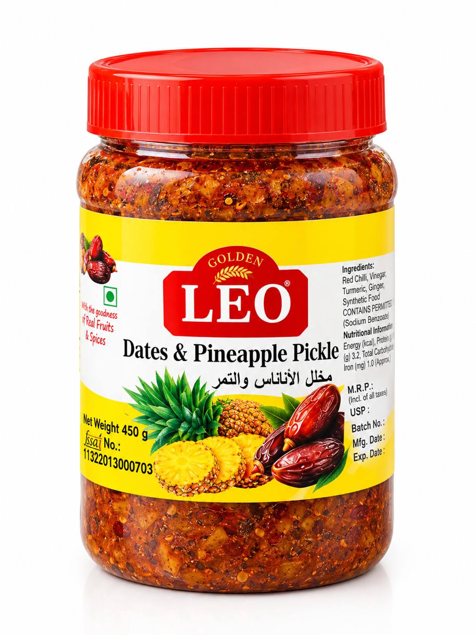 Leo Dates & Pineapple Pickle – Traditional Fruit Pickle | 450g